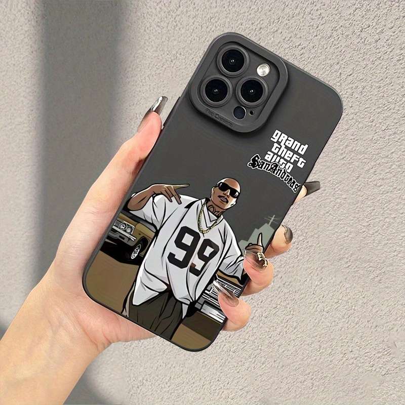 1Pc Mixed Color  For iPhone XR Rap Boy Pattern Phone Case