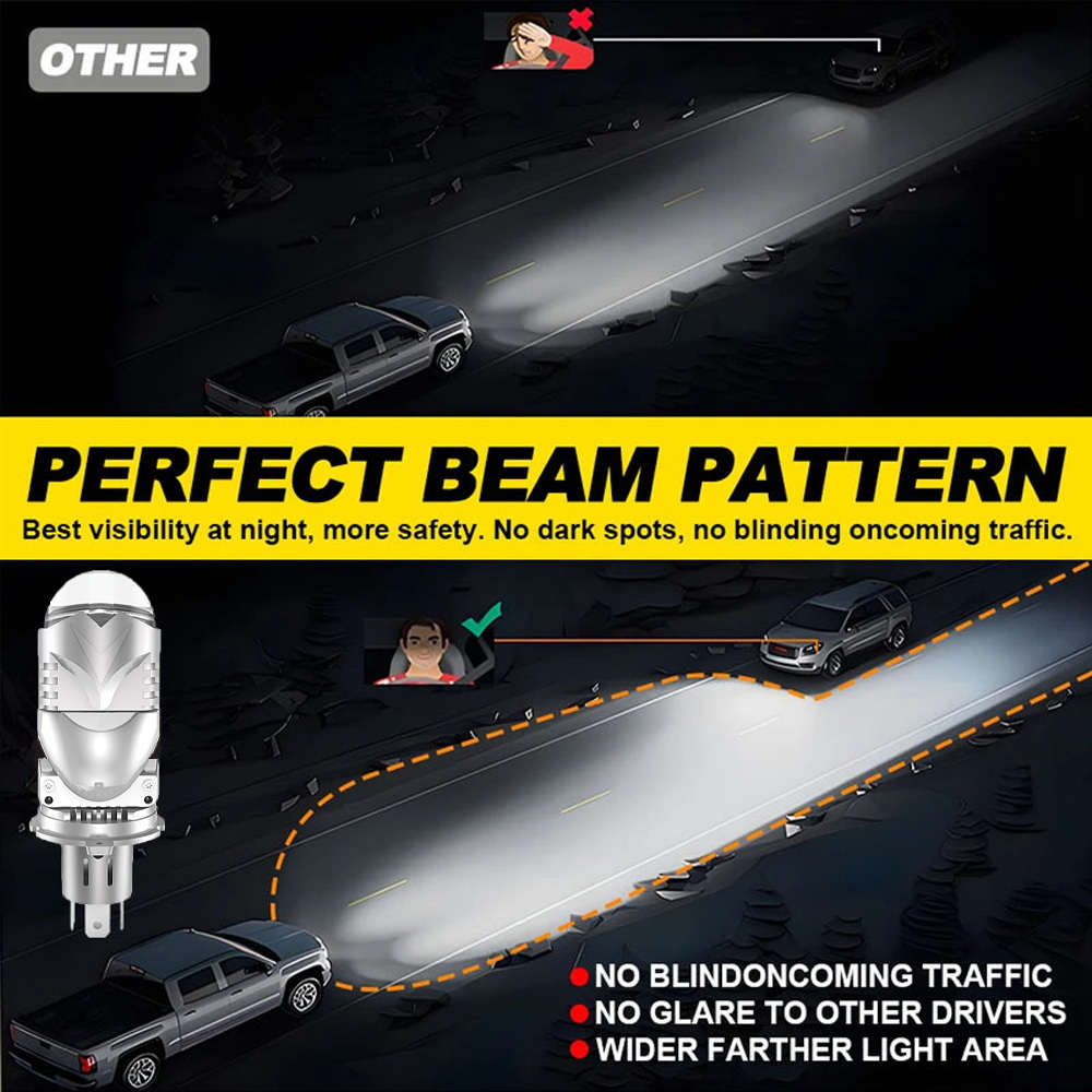 Car Lights Color 2Pcs H4 Silvery
