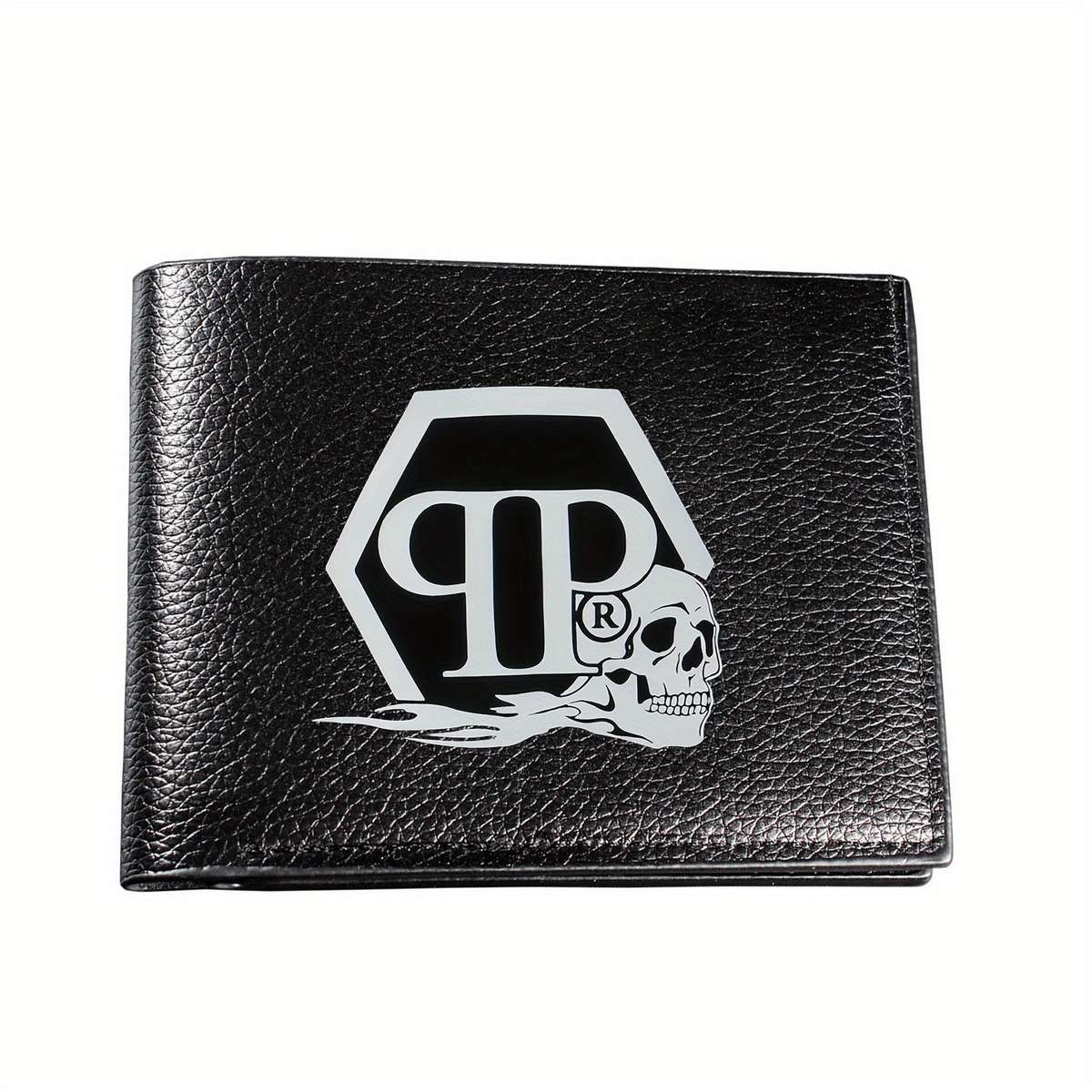 Philipps Plein Men'S Faux Leather Wallet Casual Style With Crocodile Pattern Multifunctio