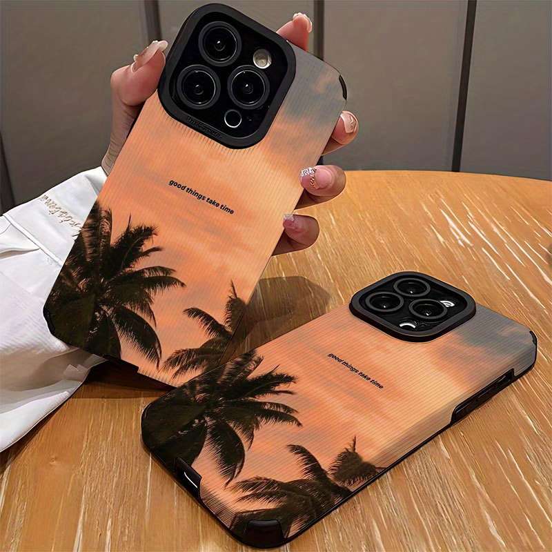 1Pc Mixed Color  For iPhone 12 Beautiful Sunset Pattern Phone Case