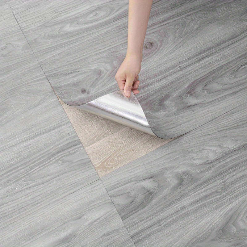 Self Adhesive Floor Stickers Grey 30Cmx30Cmx1.5Mm 20 Pieces