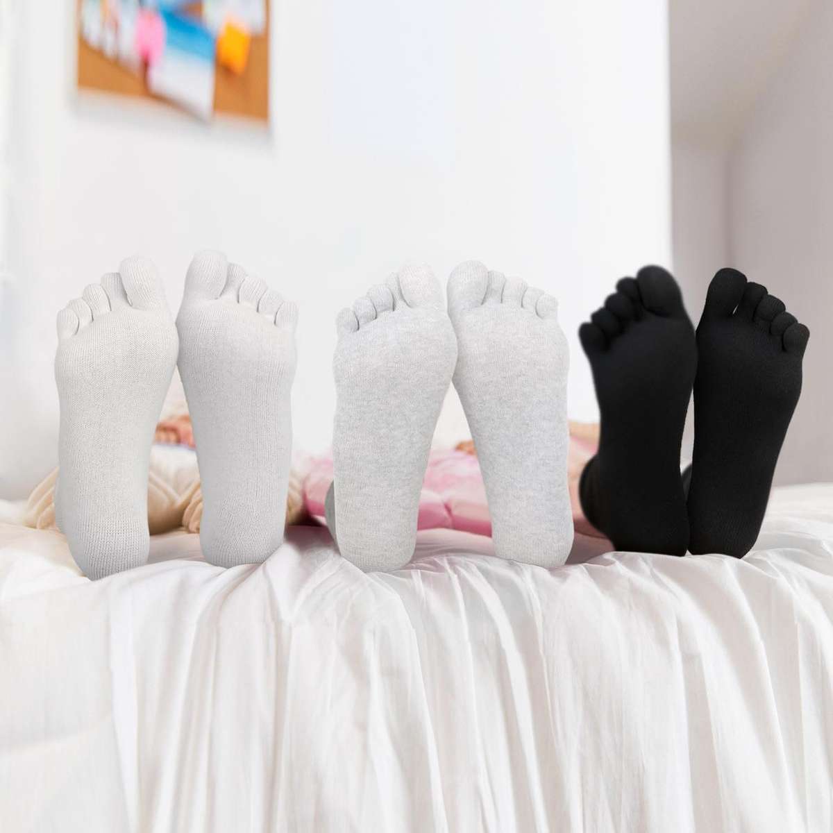 Women S Socks Color 2 White 1 Black