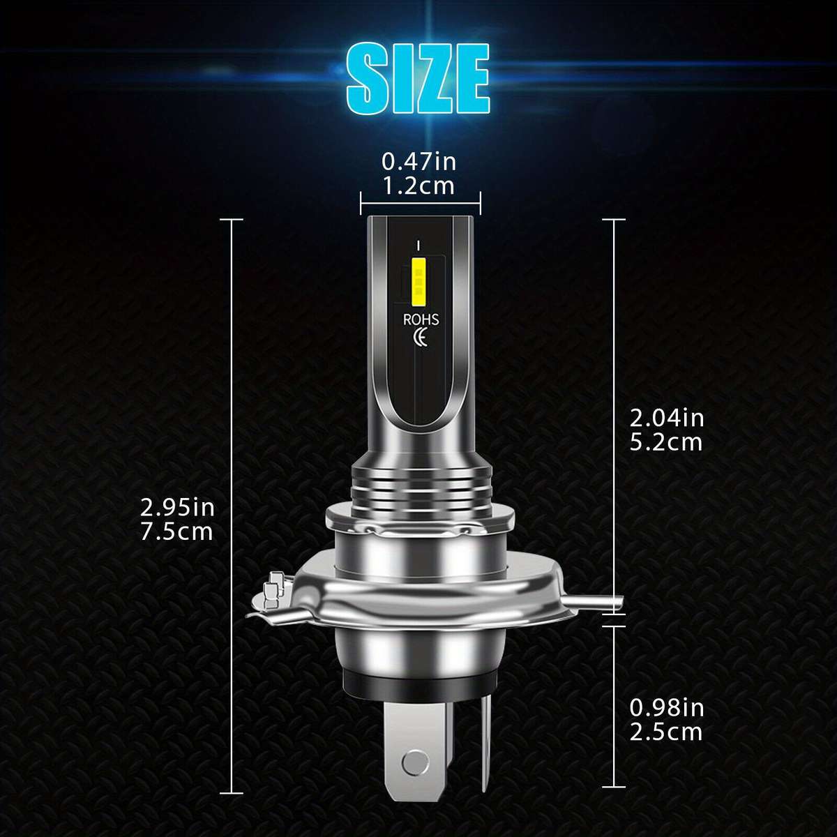 2pcs 16000lm H4 9003 HB2 LED Combination LED Fog Driver Bulb Kit Super Bright 6000K W