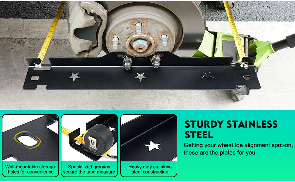 2-Piece High-Quality Iron Wheel Alignment Tool Board