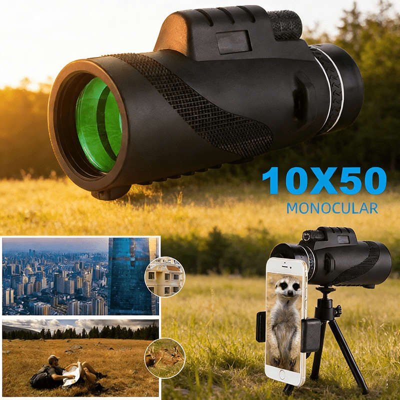 Professional Long Range High Definition Viewing Telescope Cost Bright Black Set