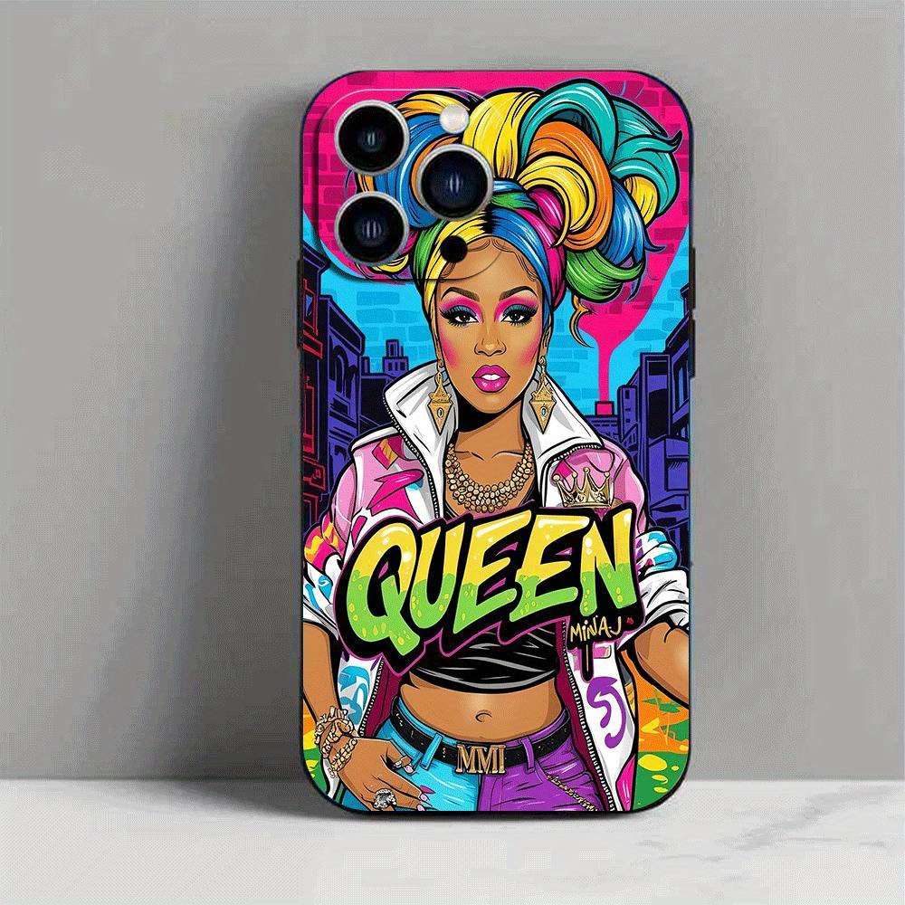 1Pc Black For iPhone 16 Plus TPU Phone Case