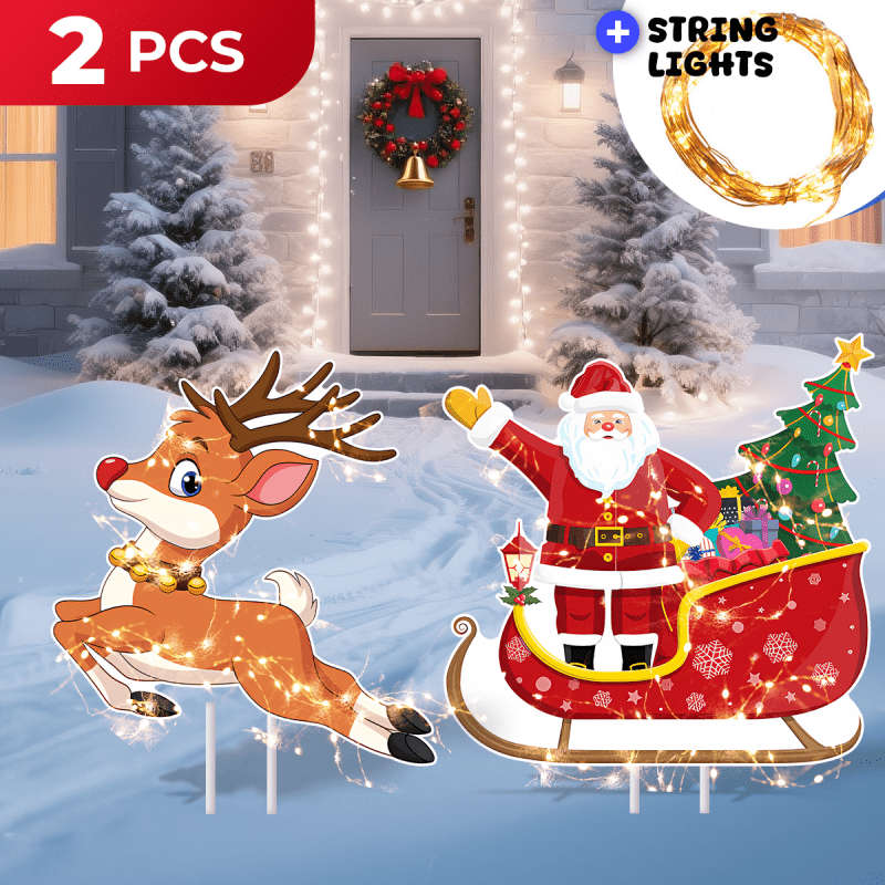 Christmas Decorations Quantity Yard Signx2 Add Light Stripx1