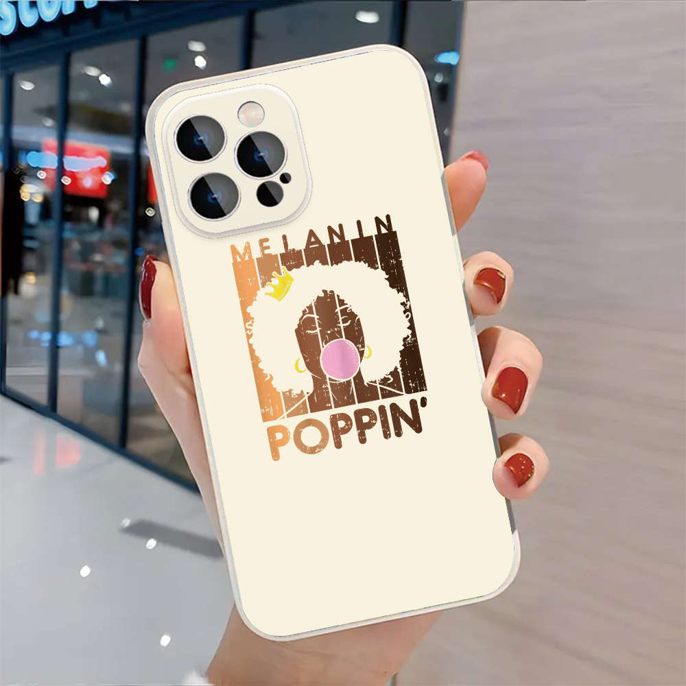 1Pc Black For iPhone 14 Melanin Queen Style African Phone Case