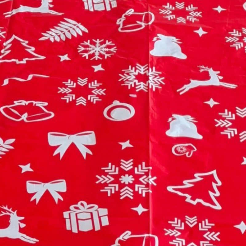 Christmas Tablecloth Color White Size 1X2.7