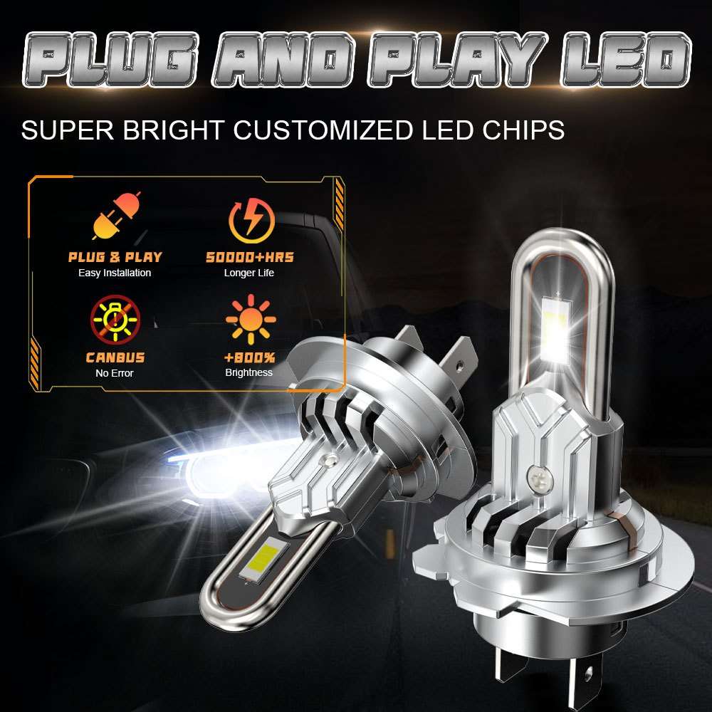 Car Lights Color Super Bright Storage 2Pcs 6500K Canbus