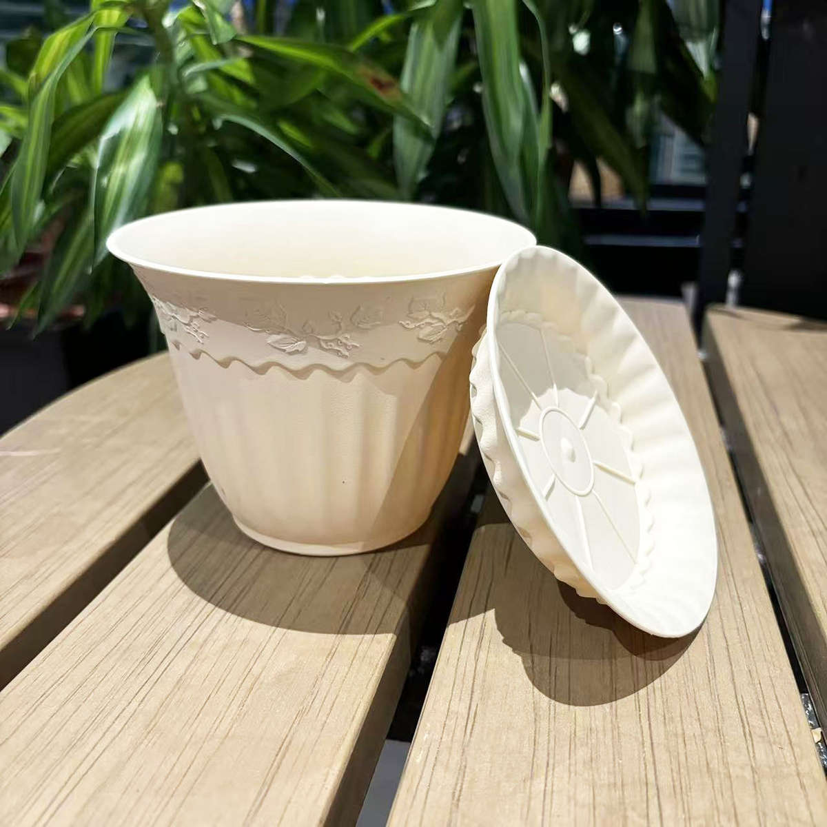 Flowerpot Size 20.32 Cm Pot Plus Tray Quantitymilan Yellow 3Pack