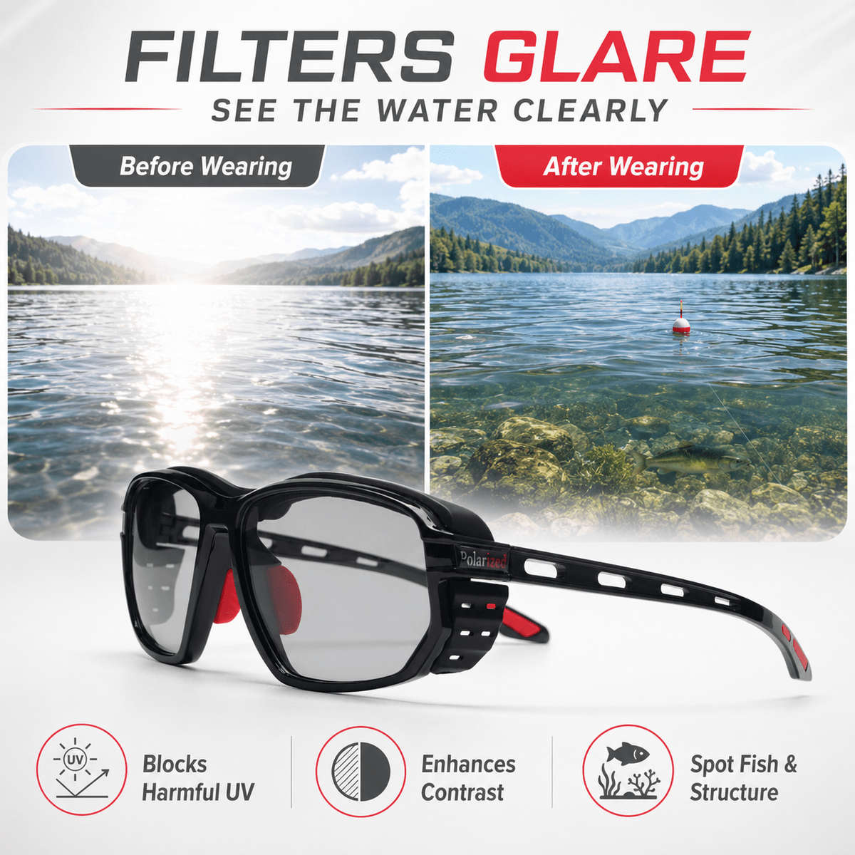 Cycling Glasses Color C5 Gun Red