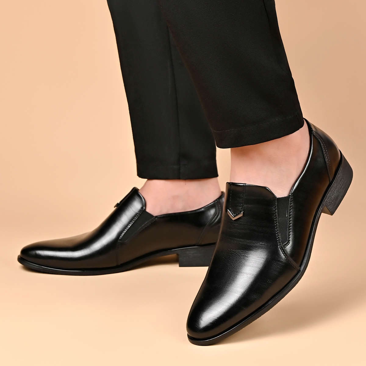 Mens Leather Shoes Color Black Sizeuk 7