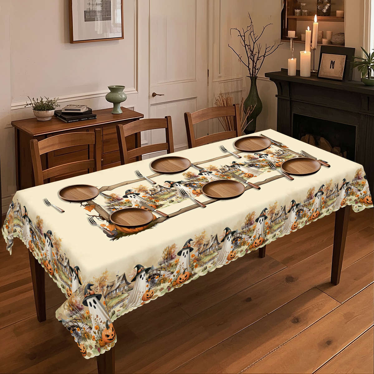 Halloween tablecloth decoration size Rectangle 5570in 140180cm