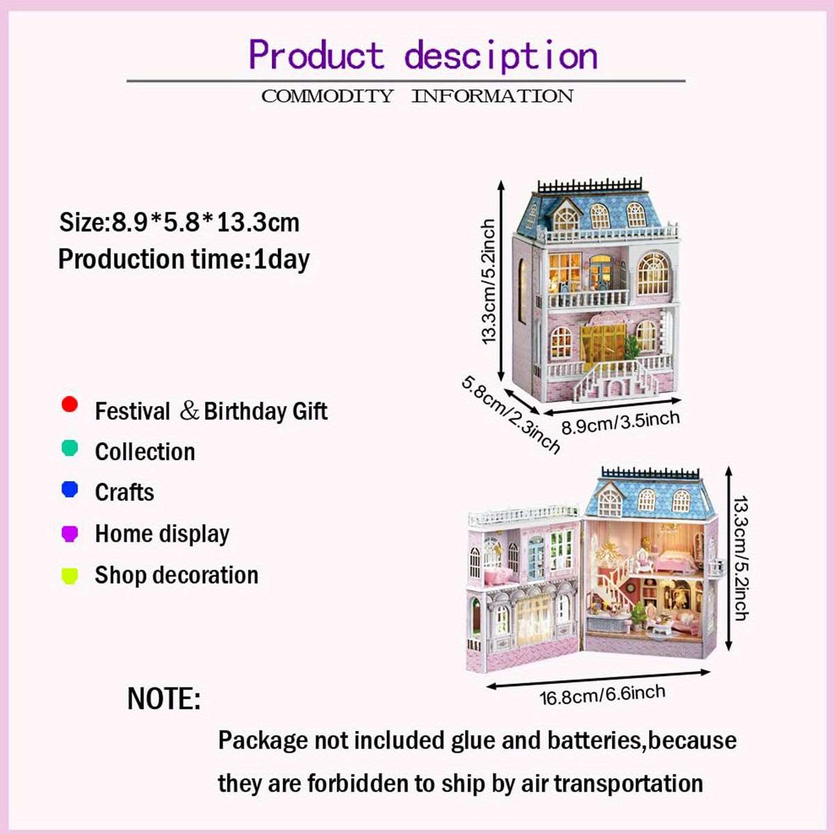 Building Toy Architectural Model Toy Set Color D 013 Manxing Dessert Shop