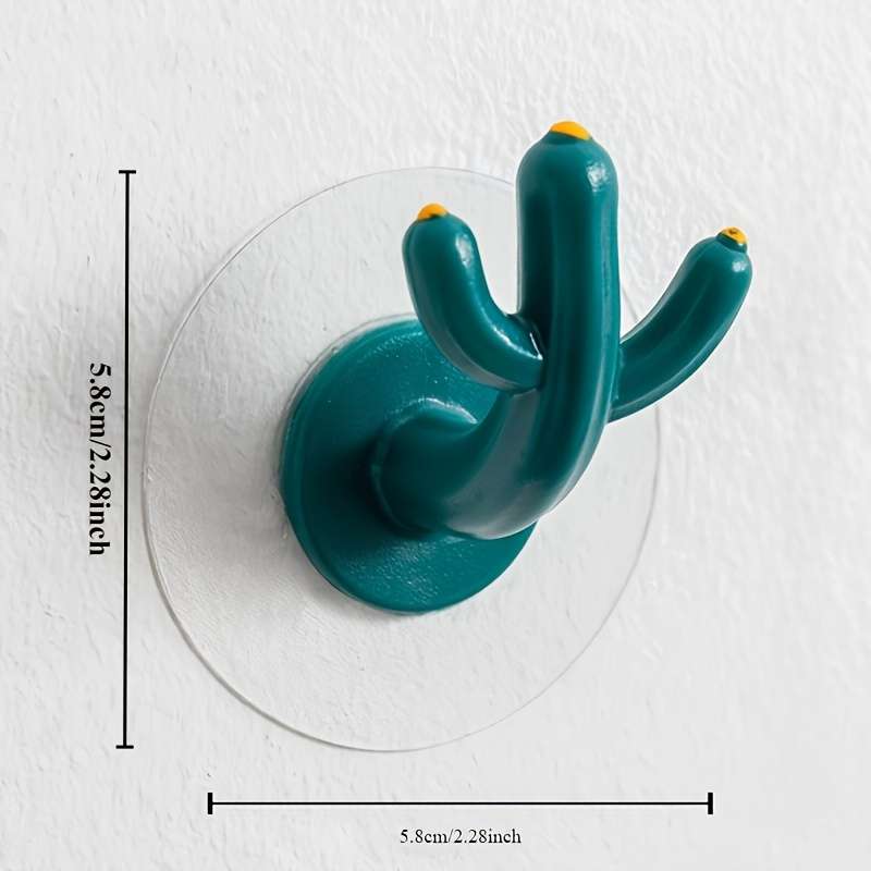 2 Pack Cactus Wall Hooks Casual Style Plastic Wall Mounted Quantity 2pcs