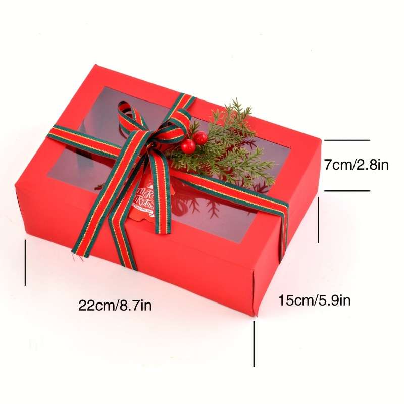 Christmas Gift Boxes Color Red Quantity 5Pcs