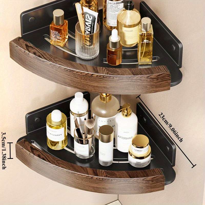 Bathroom Storage Rack Size Flagship Black Walnut Towel Rack 6Pcs Set1