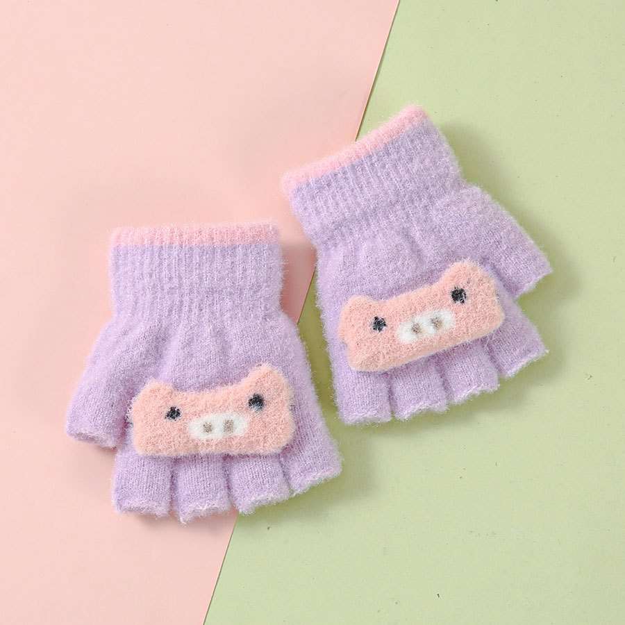 Winter Gloves Color Grey Size 1 To 4Y