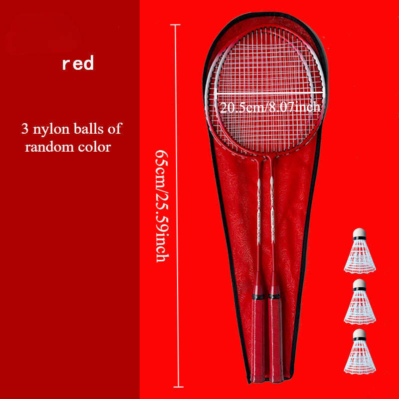 Badminton Racket Color 3 Balls  A Pair Of Purple Balls