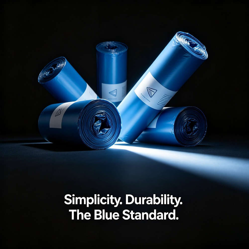 Trash Bagblue 5 Rolls100 Sheets