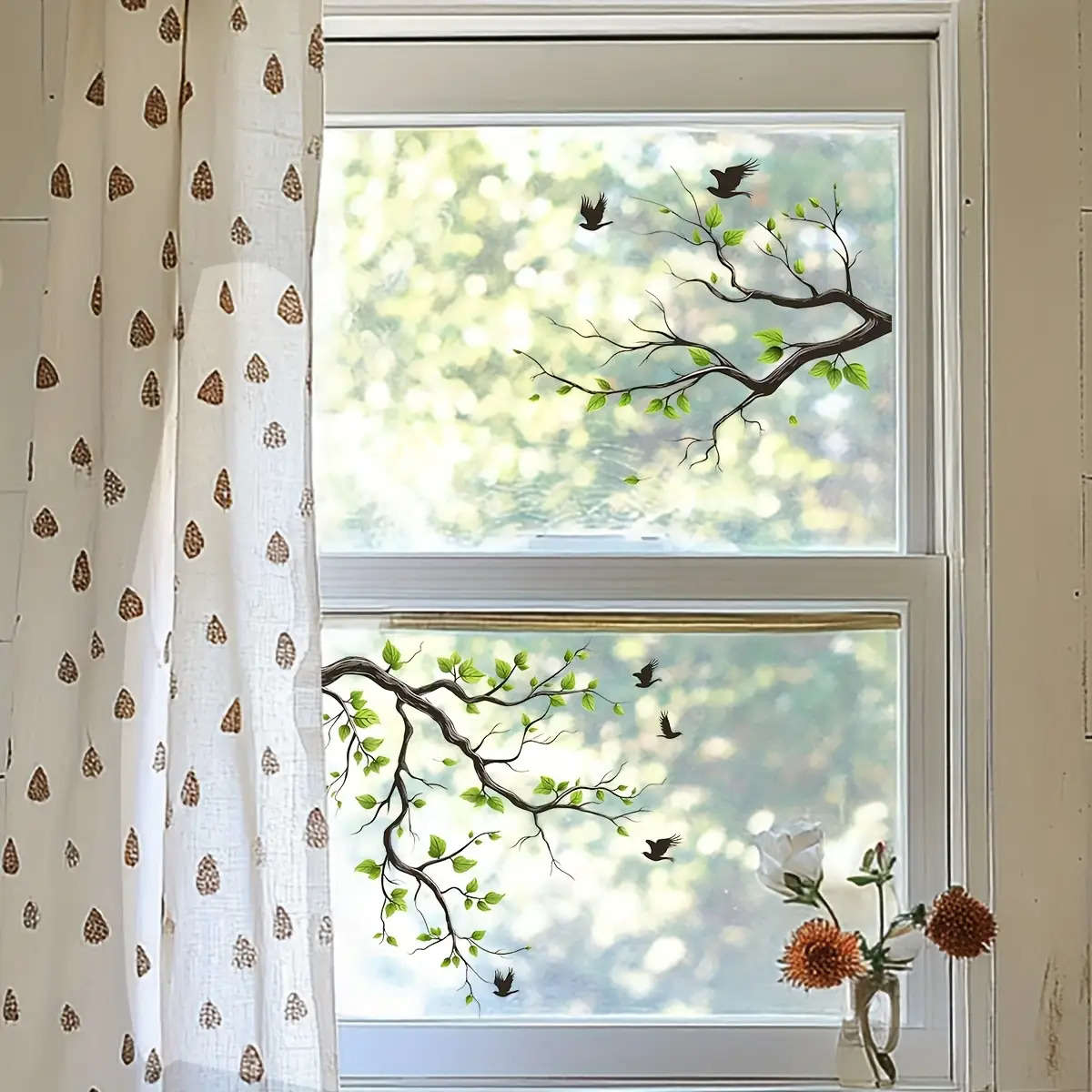Window Stickers Items Bird On Branch Sticker