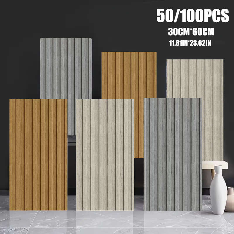100PCS Durable Self Adhesive Self Adhesive Wood Grain Pattern Wall Stickers