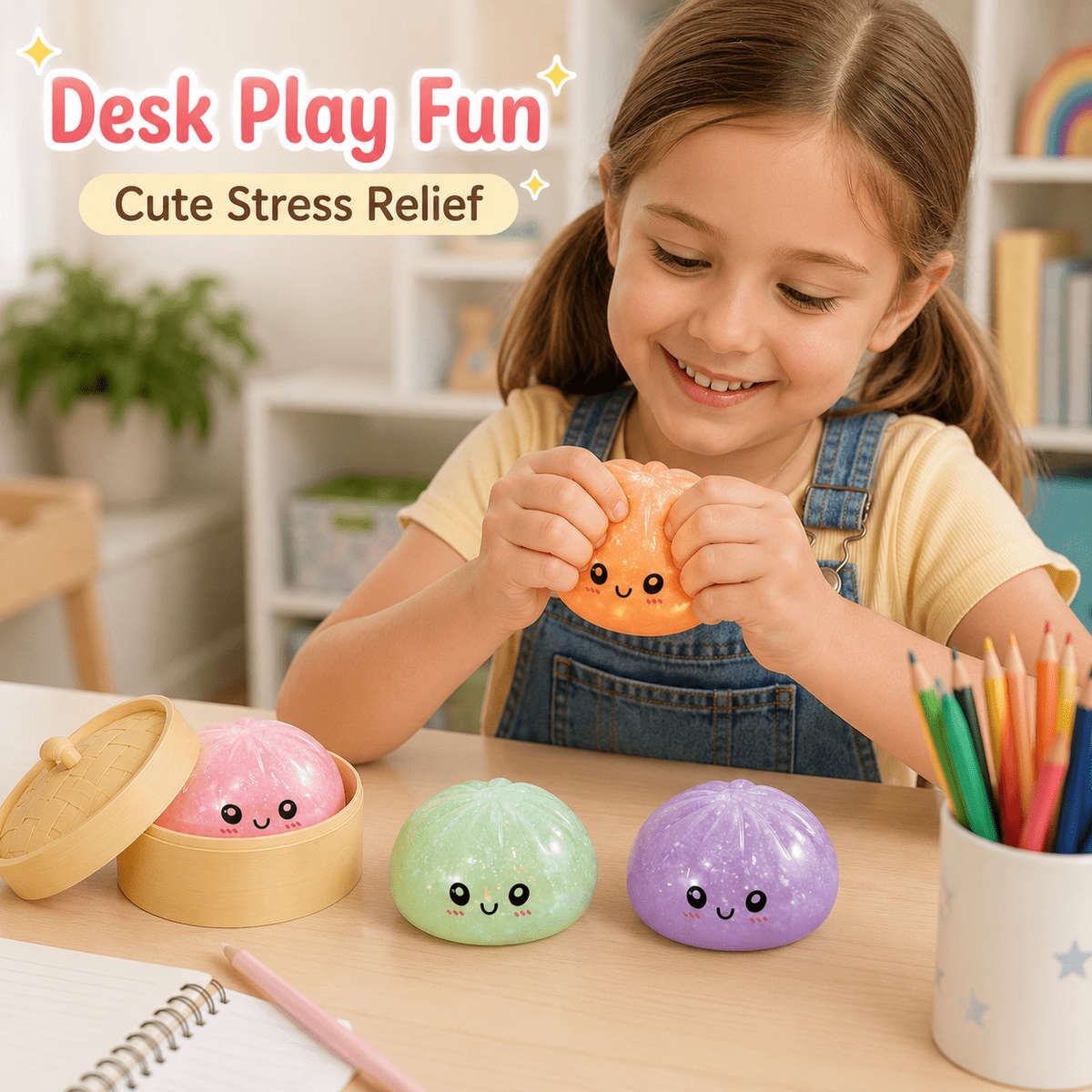 Squeezable Toys Color Random Colors And Styles Style 1 Set1 Bun Toy 1 Steamer