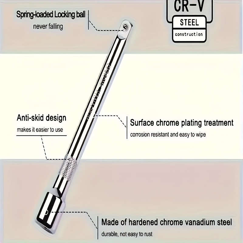 4-Piece Drive Sleeve Extension Rod Set