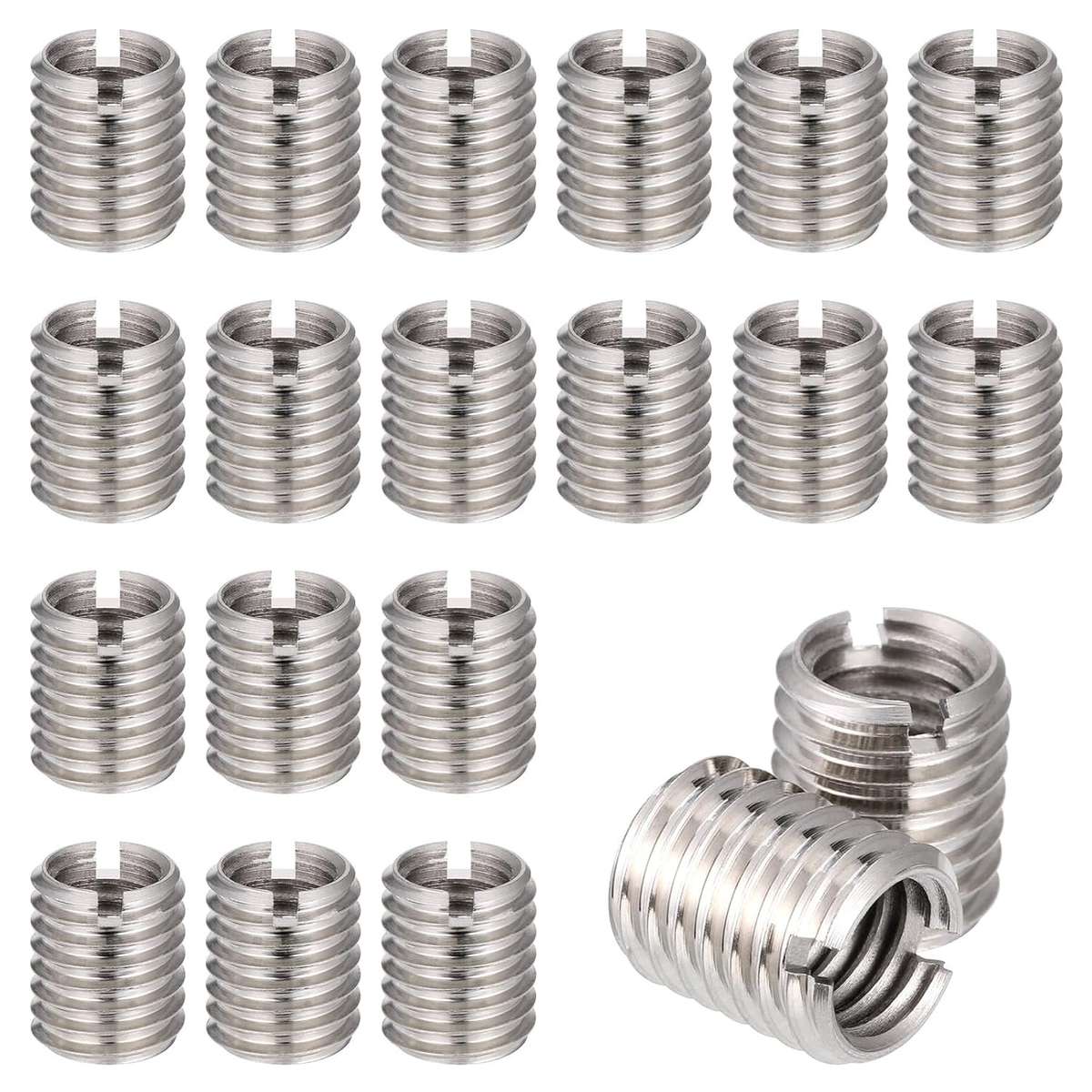20-Piece Set Of 12mm Stainless Steel M10 to M8 Thread Converter
