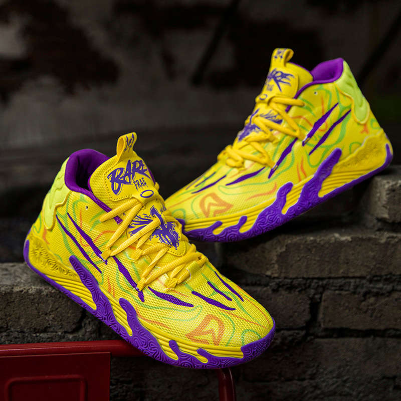 Sneakers Yellow Purple Size Uk 7