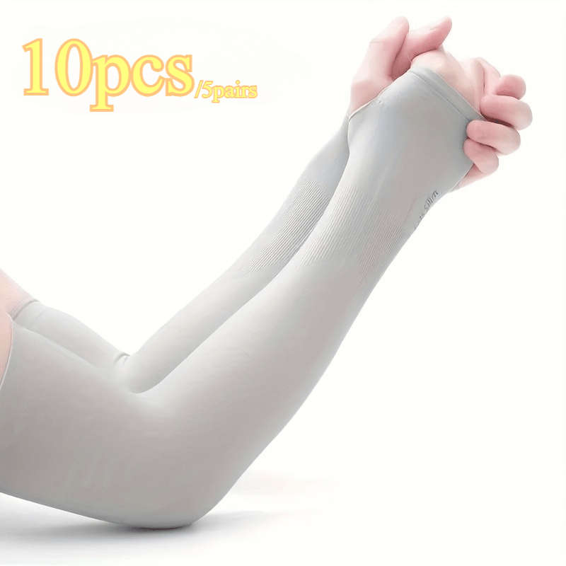Sunscreen Sleeves Color Grey Quantity 10Pcs5Pairs