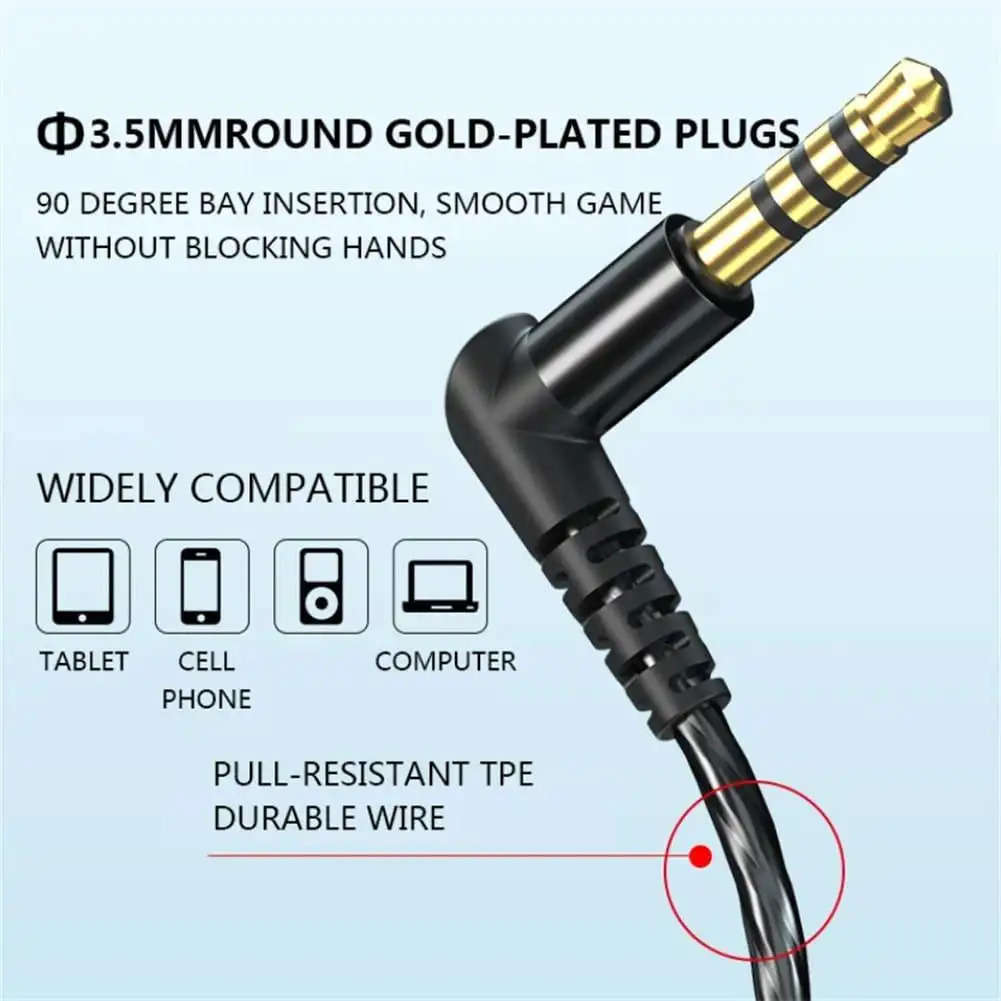 Wired Headphones Black 3.5Mm