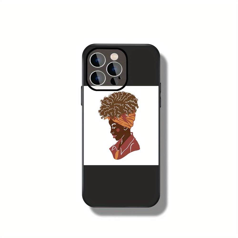 1Pc Black For iPhone 14 Plus Beautiful Woman Phone Case