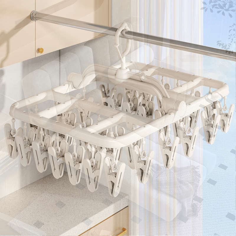 Clothes Rack White32 Clips Size 2Pcs