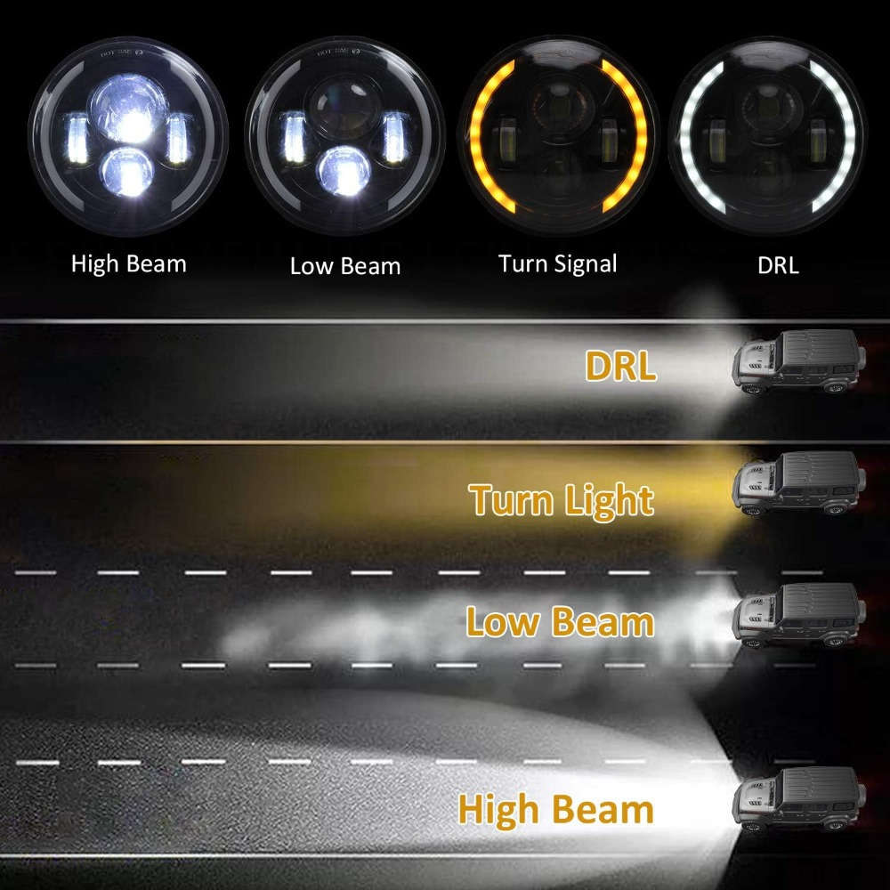Car Lights Color 2Pcs 17.78Cm