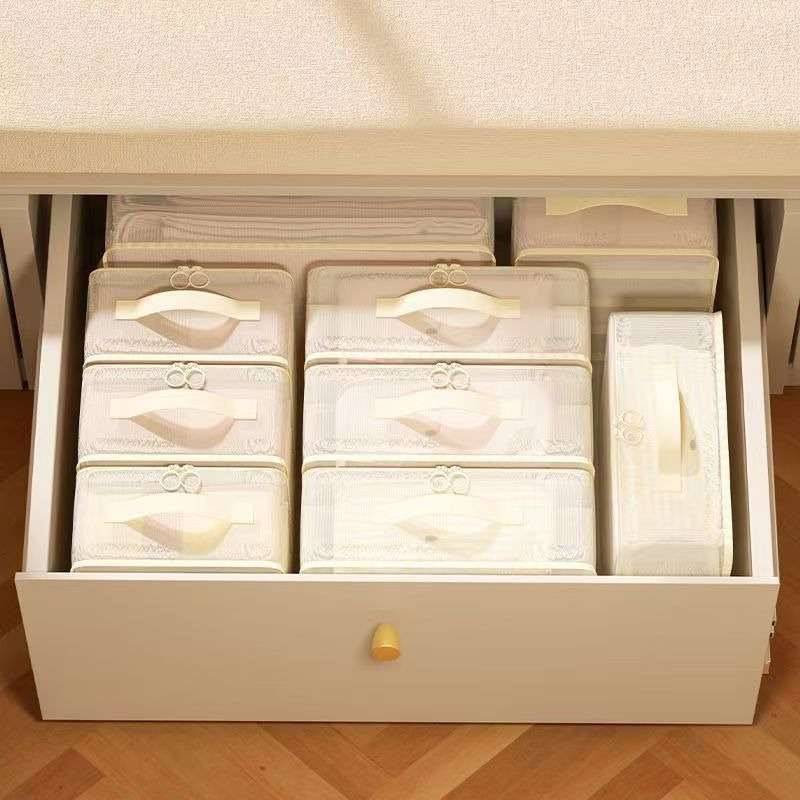 3Pcs Large Capacity Mesh Zipper Storage Storage 3Pcs