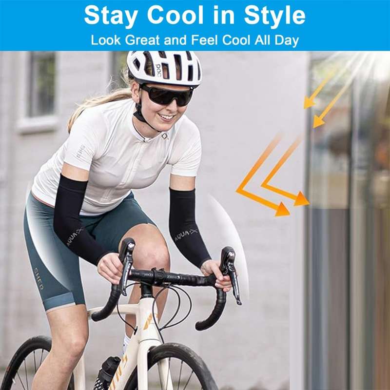 Sunscreen Sleeves Model 4Pcs Bestselling Cooling Arm Sleeves Gray