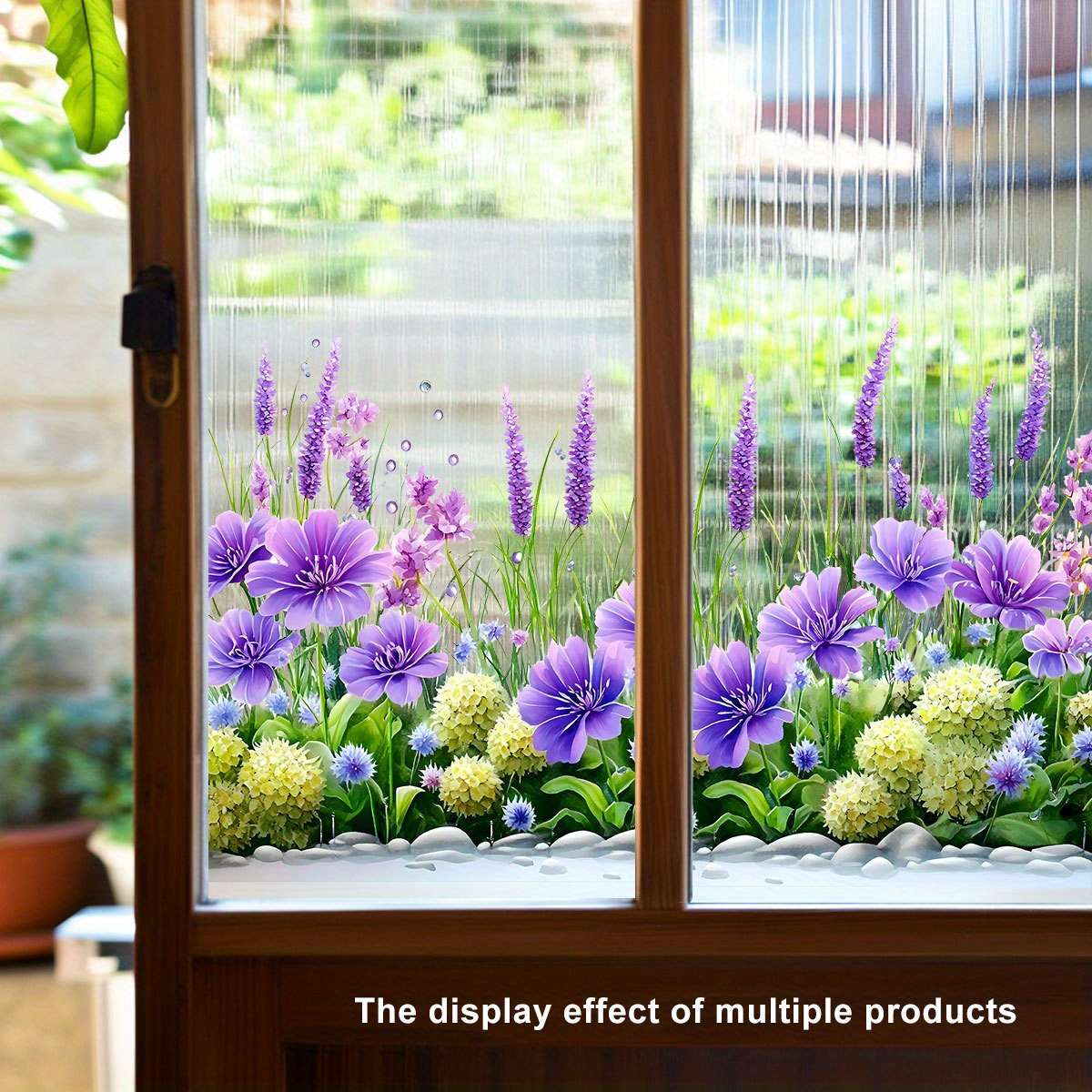 Window Stickers Style Purple Hydrangea Lavender Sticker