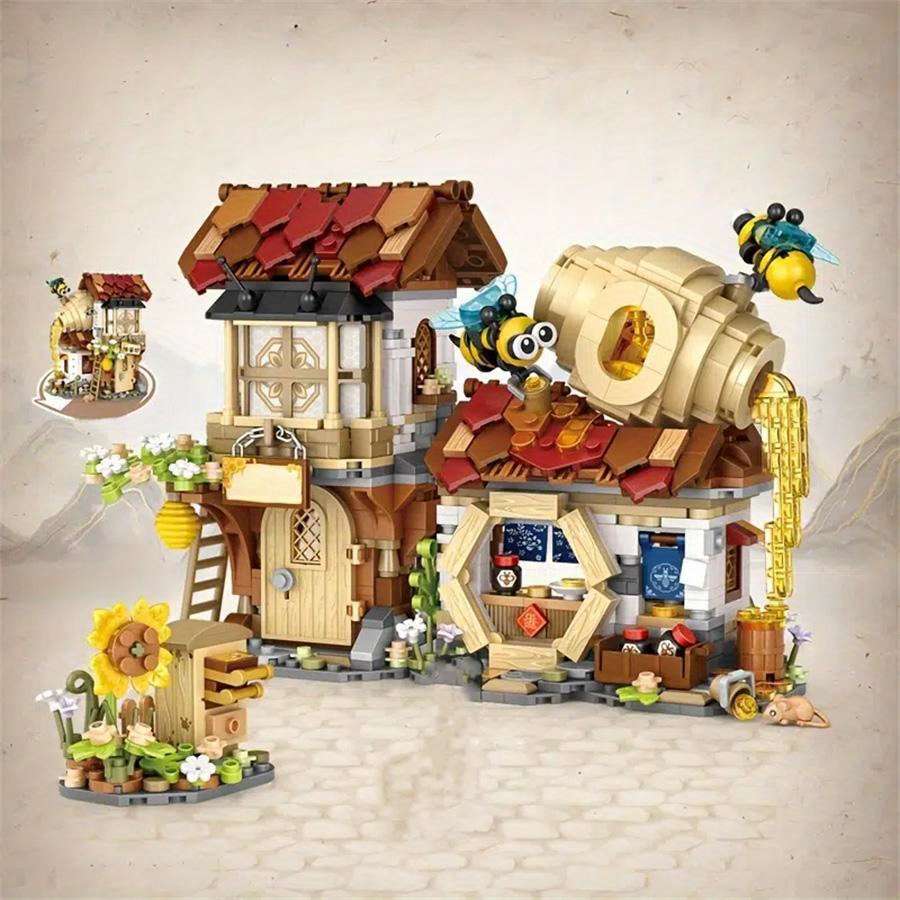 3D Building Model Puzzle Set Style Honeybee House