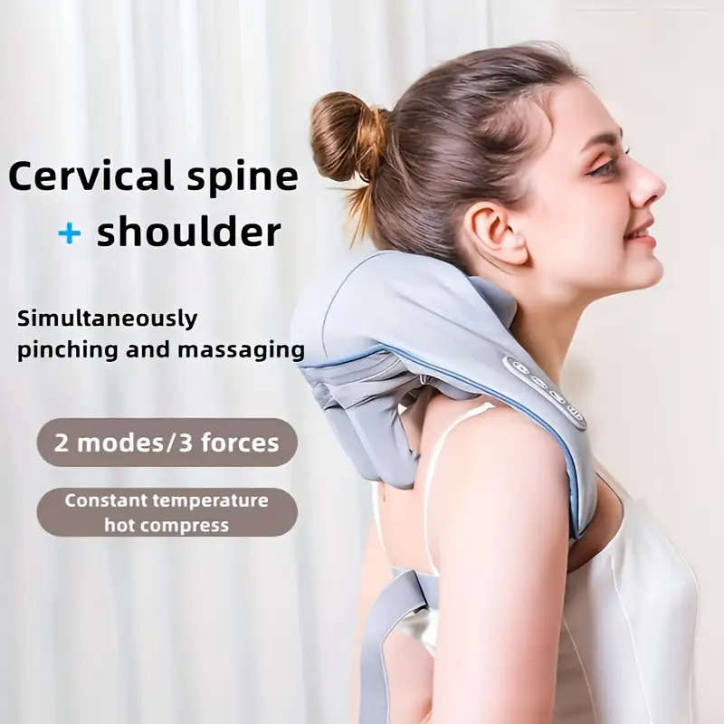 Portable 3D Heating Massage Shawl With Acupoint Low Voltage