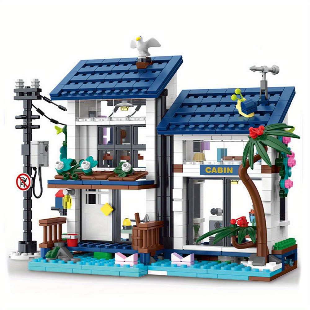 3D Building Model Puzzle Set Color Multicolored
