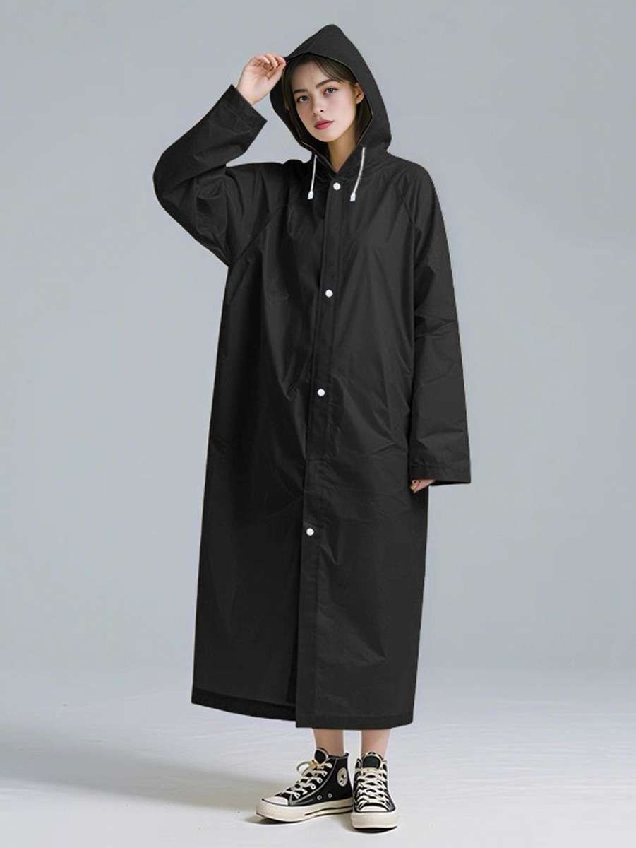Raincoat Black Size Asian Xl