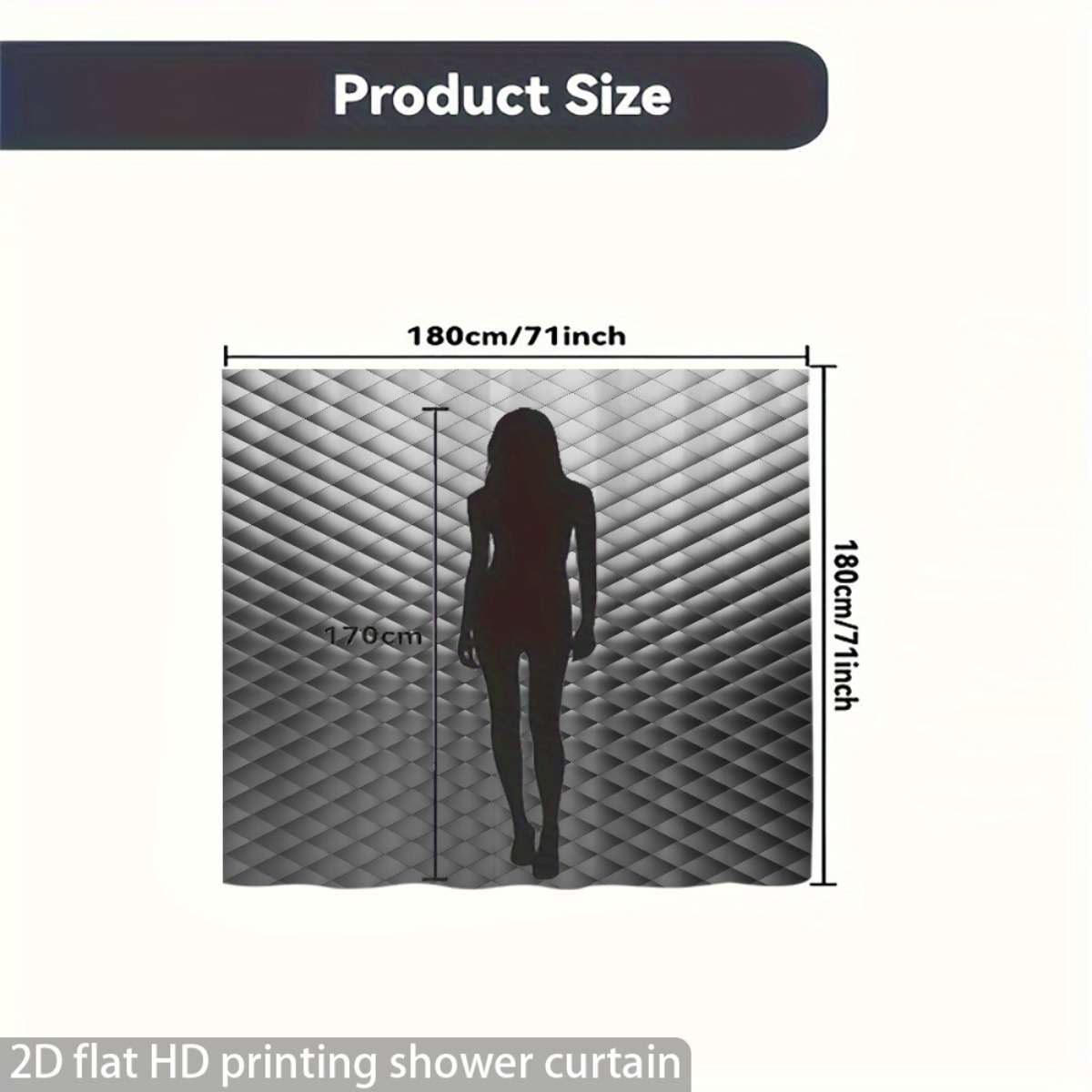 Waterproof Shower Curtain Color A Size Shower Curtain 100Cm*180Cm