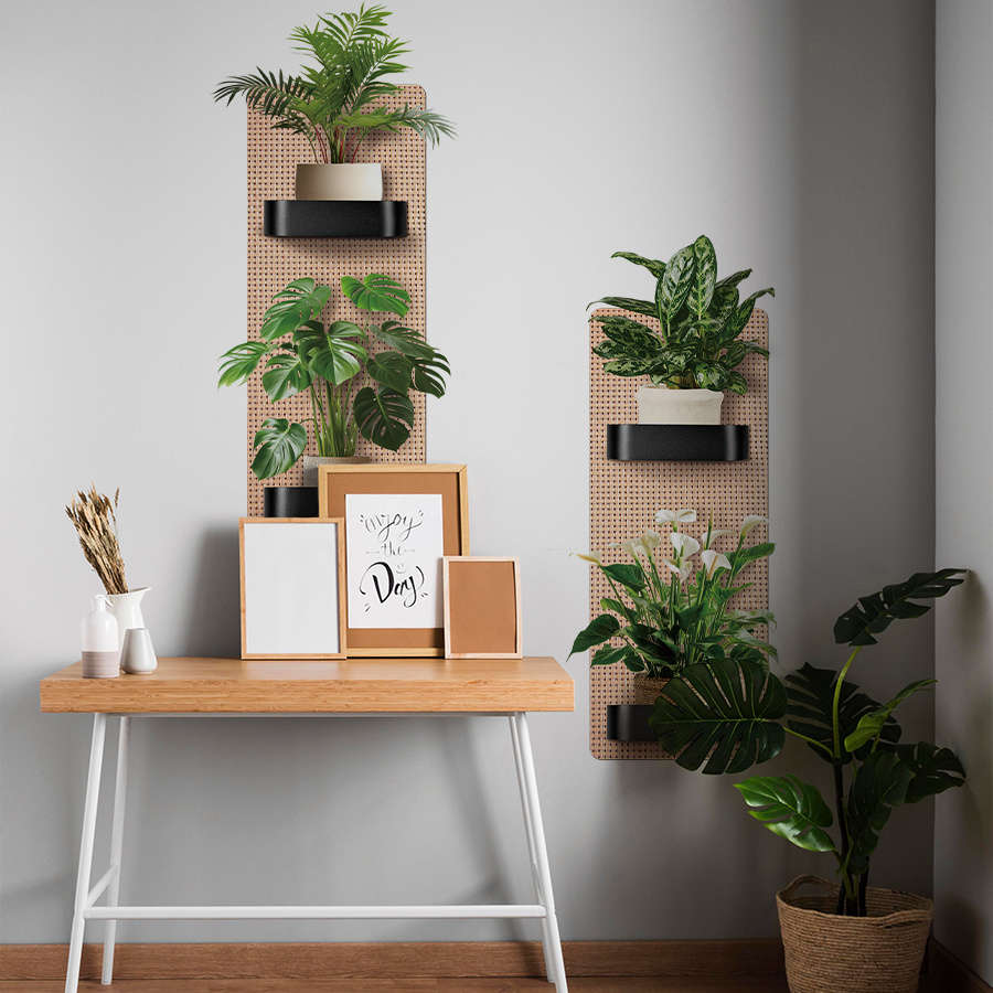 Wall Stickers Color 2Pcs Vivid Green Plant Pattern