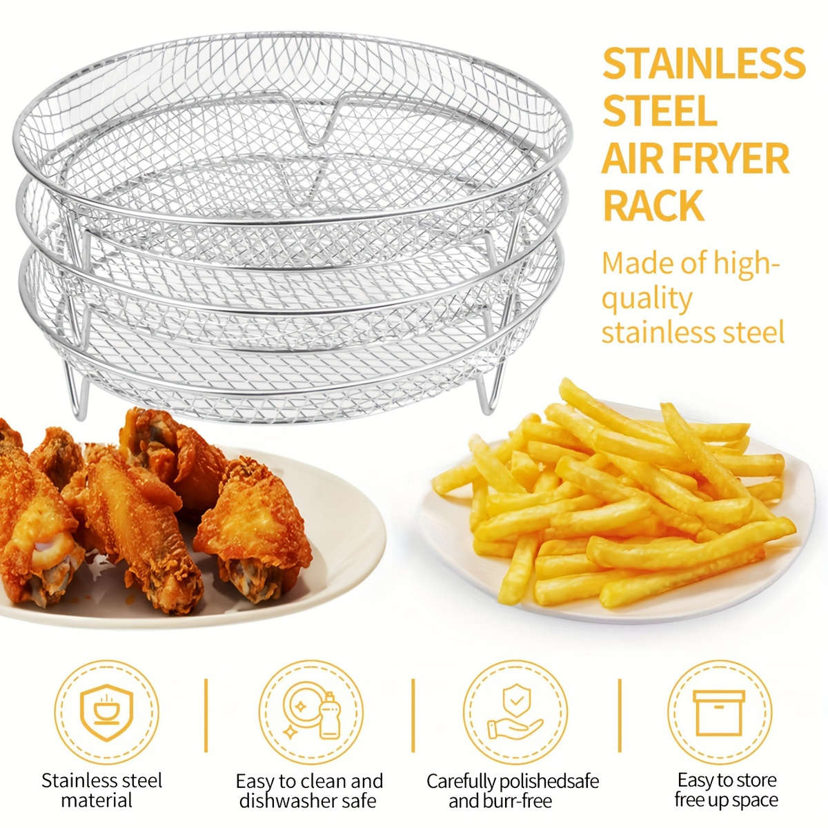 Grilling Net Items Rectangle 3Pcs