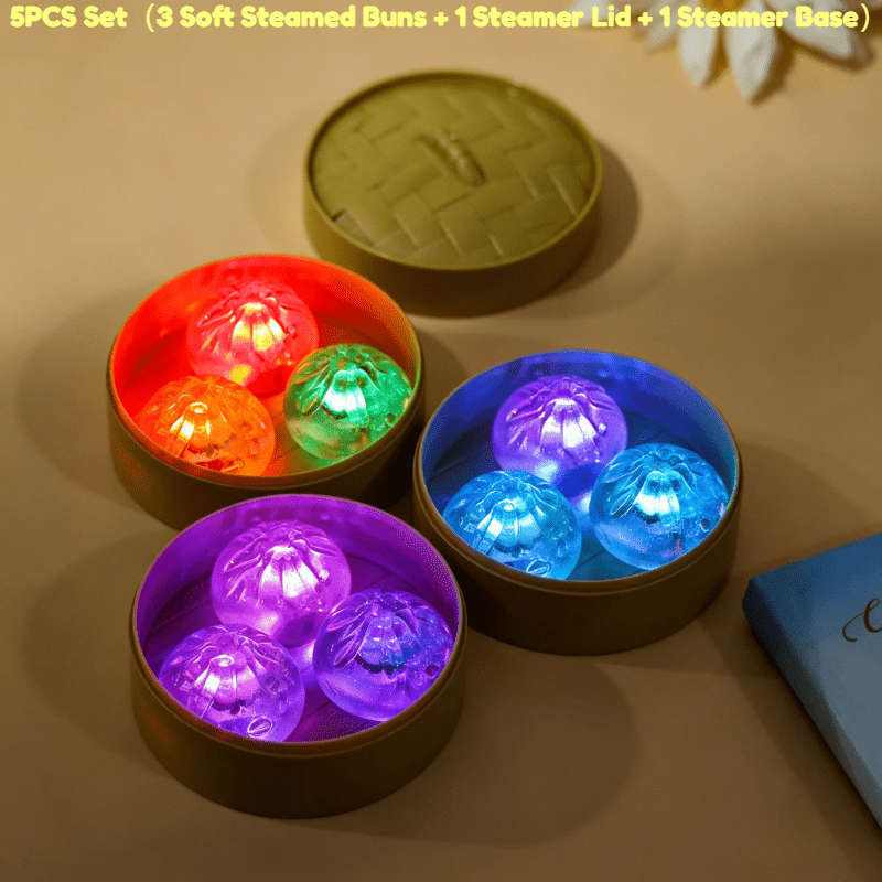 Squeezable Toys Color Random Colorsluminous Version Style 5Pcs Set3 Bun 1 Lid 1 Base