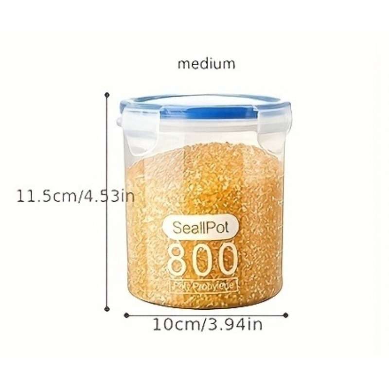 Sealed Jar Color 800Ml Transparent Quantity3Pcs