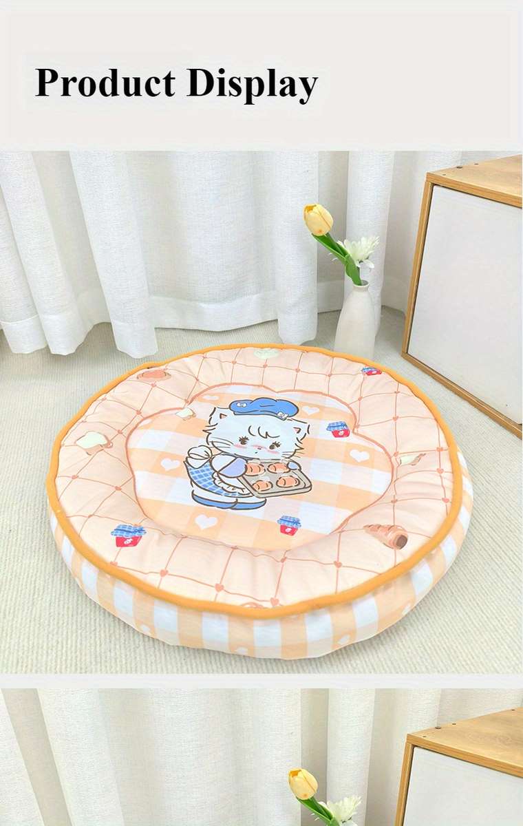 Pet Supplies Color Diameter 50Cm Size Blue Plaid