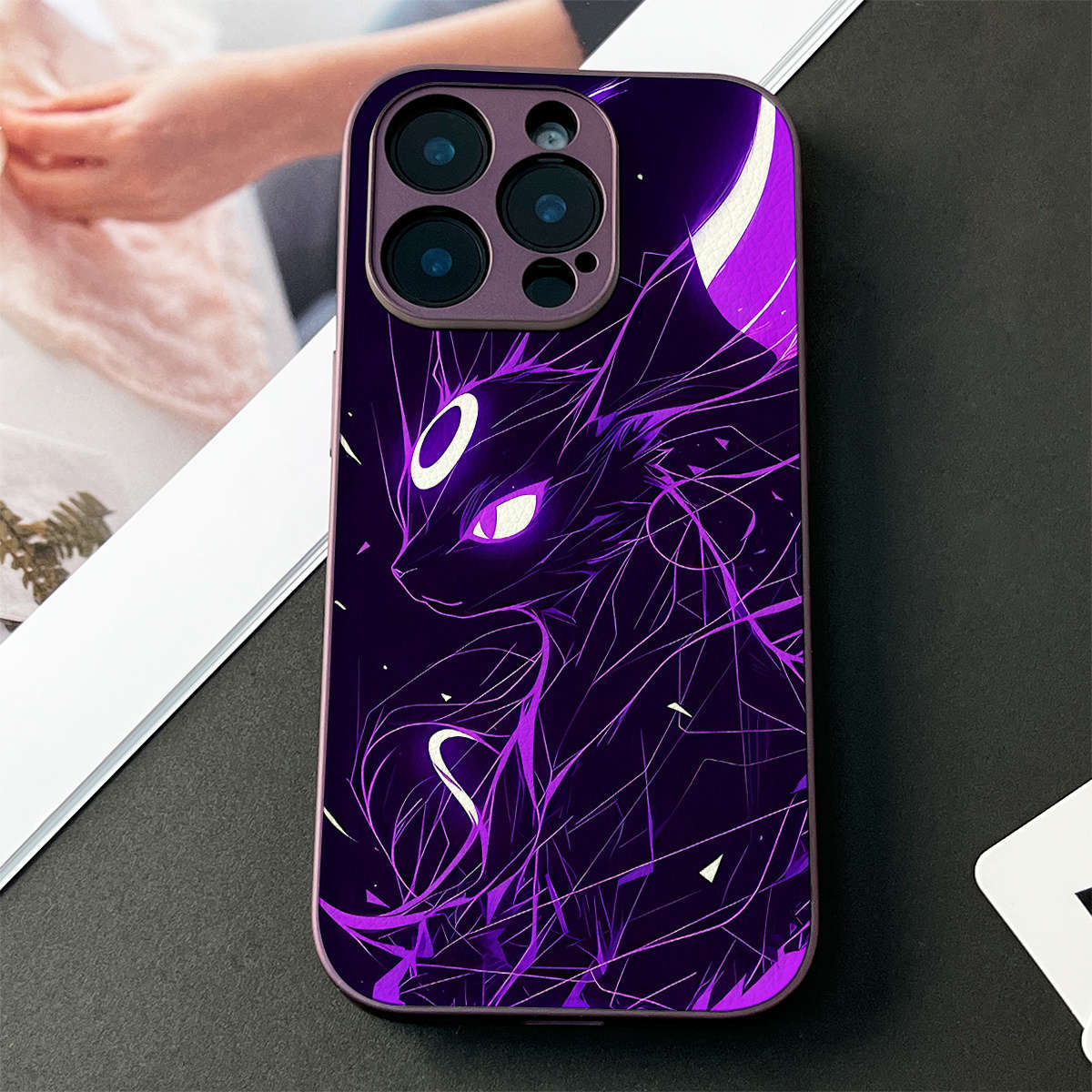 1Pc Mixed Color For iPhone 15 Pro Max Faux Leather Phone Case